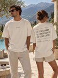 THE HOLIDAZED Stay Longer Dress Lighter Leave Later T-shirt — front and back mockup